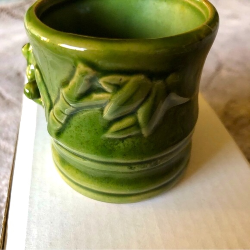 Frog climbing Bamboo Mini planter - Picture 11 of 13